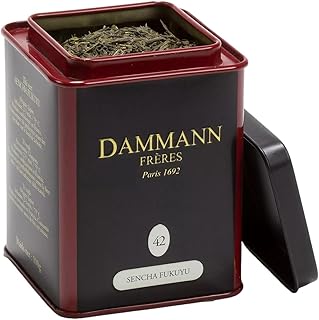 Dammann Freres Loose Leaf, Sencha Fukuyu, Premium Gourmet French Green Tea, 3.52 Ounce Tin