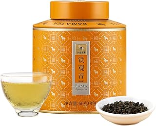 BAMATEA Tieguanyin Oolong Tea Loose Leaf 66g(2.33oz) - Chinese Iron Goddess of Mercy from Anxi,Fujian High Mountain,8 Individual Bags