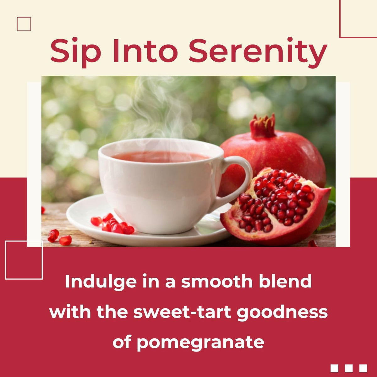 Tea4U Pomegranate Black Ceylon Tea Bags - Sri Lankan Blend - 25 Count