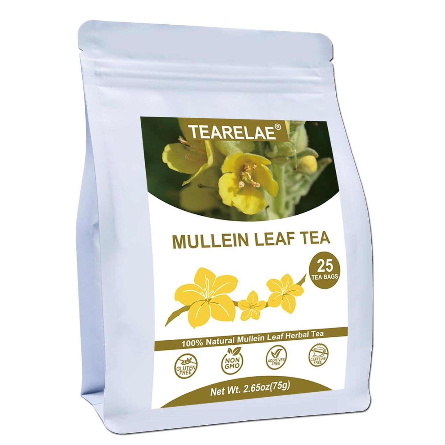TEARELAE - Mullein Tea Bags For Lungs - 3g X 25 Count