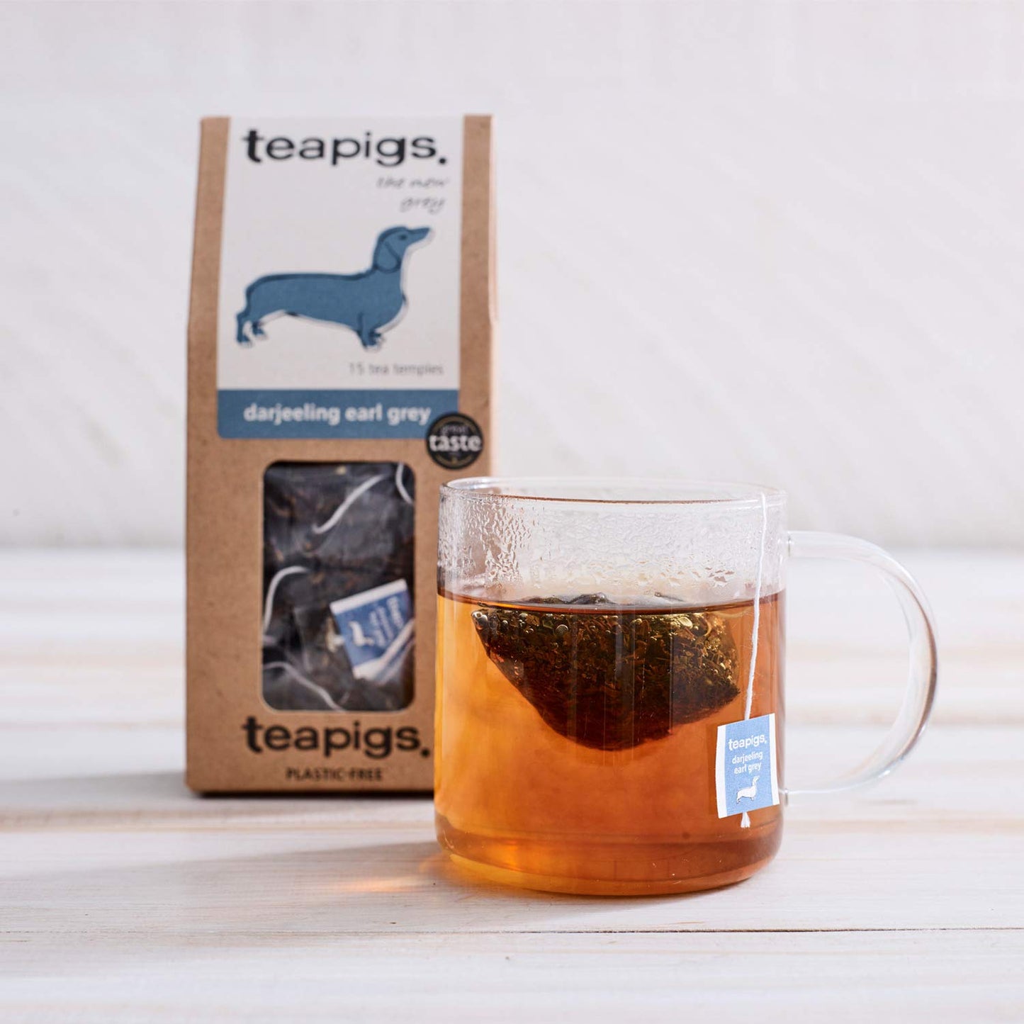 teapigs, Darjeeling Earl Grey Tea, Made with Whole Leaves, Whole Leaf Tea Temples, 50 Count, Pack of 50, Elegant, Floral Bergamot Blend