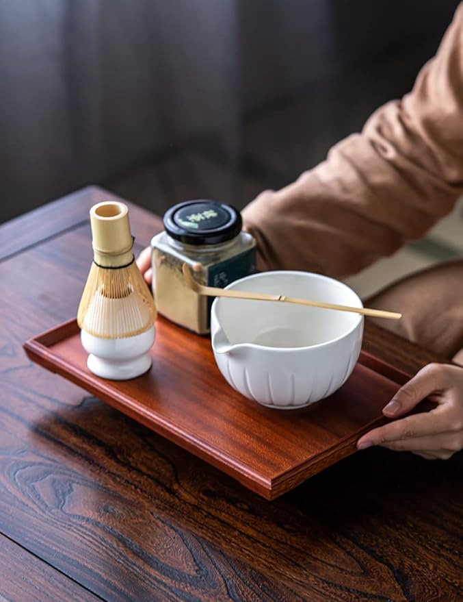 Tang PIN Matcha Set - Match Bowl and Whisk,15 OZ, Matcha Scoop, Matcha Whisk Stand (Chasen Holder)