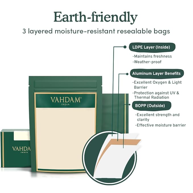 VAHDAM, Earl Grey Citrus Green Tea Loose Leaf (50+ Cups, 3.5 oz) Loose Leaf Earl Grey Green Tea With Pure Bergamot Oil | High Elevation Grown | Vacuum Sealed for Freshness