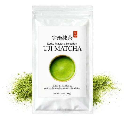JEAU CHAU Uji Matcha Powder from Kyoto Japan - Ceremonial Grade 3.5oz (100g) - Premium Japanese Green Tea Powder for Latte, Baking & Traditional Tea - 50 Servings