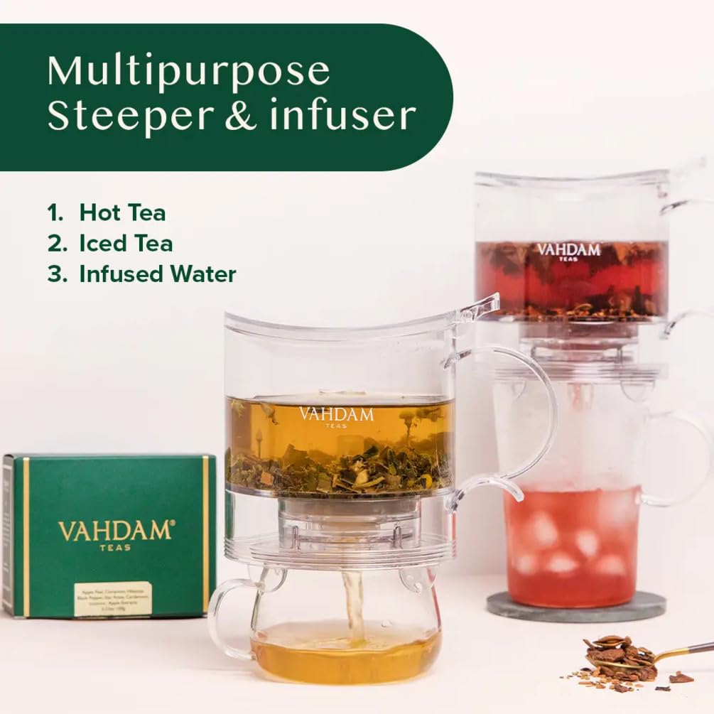 VAHDAM Imperial Tea Infuser(16oz) Stylish Teapot |Smart Tea Maker
