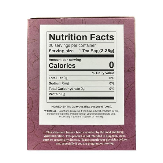 Organic Positively Botanicals Company, Guayusa Herbal Tea Bags, 20 Count