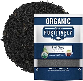 Organic Positively Tea Company, Earl Grey Black Tea, Loose Leaf, 16 Ounce