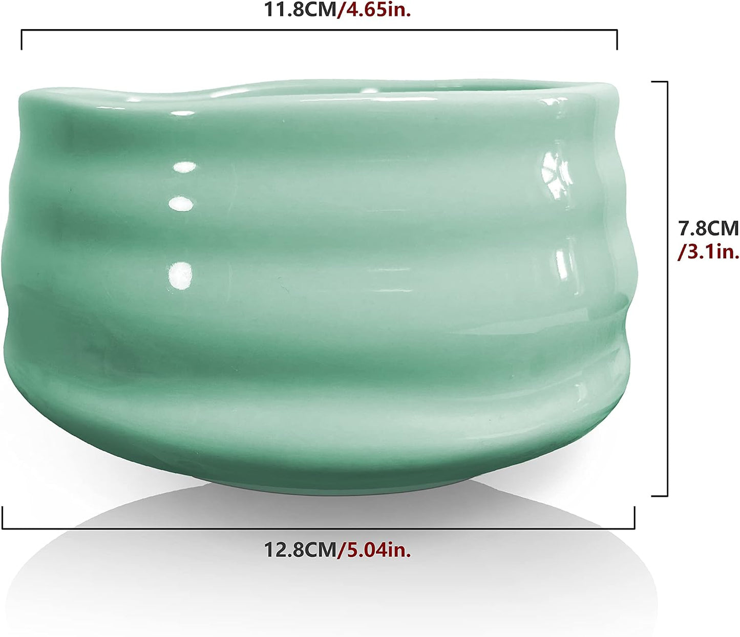 AIYICIII Japanese Ceramic Matcha Bowl Handmade Chawan 500ml (blue) | Handmade ceramic with smooth glaze, traditional chawan shape, ideal for matcha ceremony, tea rituals and daily use
