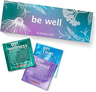 The Republic of Tea Be Well Trio Sampler Set, 30 Herbal Tea Bags