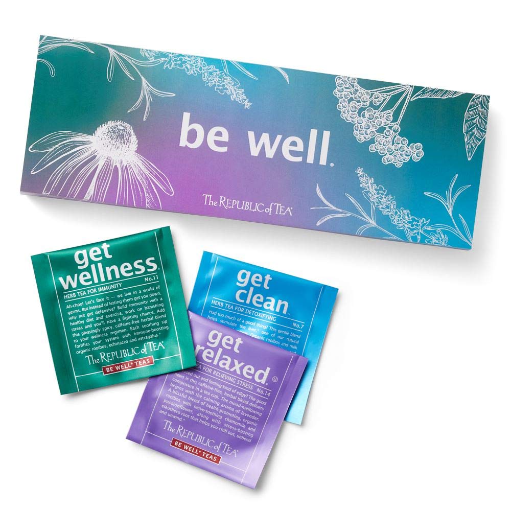 The Republic of Tea Be Well Trio Sampler Set, 30 Herbal Tea Bags