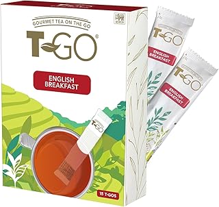 T-GO English Breakfast Tea Herbal Black Tea Bags Convenient Tea Sticks Caffeinated Stirring Spoon Ceylon Tea 15 Tea Sticks