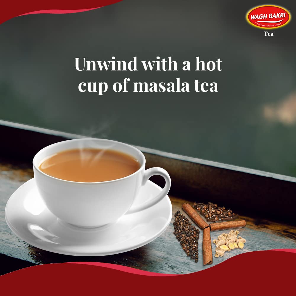Wagh Bakri | Instant Masala Tea | Premix Masala Tea | 140g 10 Sachets (4.93 Oz) | Pack of 2