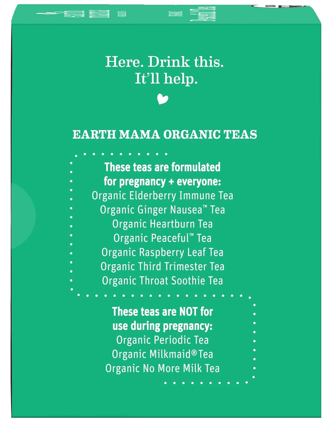 Earth Mama Organic Peaceful™ Tea | Stress Less! Calming, Relaxing Herbal Blend Safe for Pregnancy & Beyond, 16 Teabags Per Box (2-Pack)