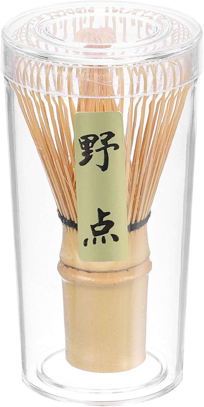 HARFINGTON Matcha Green Tea Whisk 48 Prongs Japanese Bamboo Whisk Chasen Preparing Matcha Powder Brush Tool Tea Traditional Scoop, Yellow