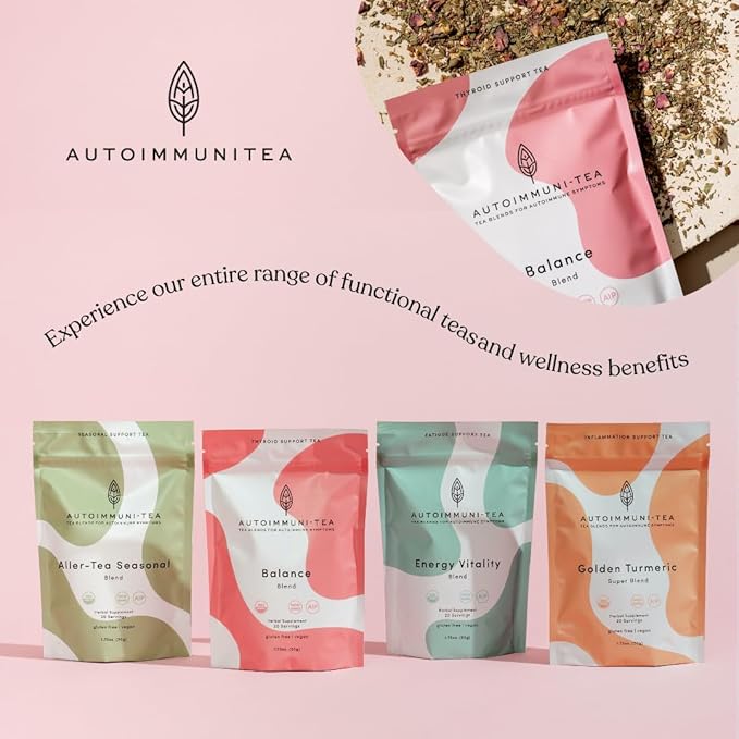 AutoimmuniTea – AIP Balance Tea for Women, Autoimmune Protocol Caffeine Free Eleuthero Tulsi, Spearmint, Licorice Tea Bags