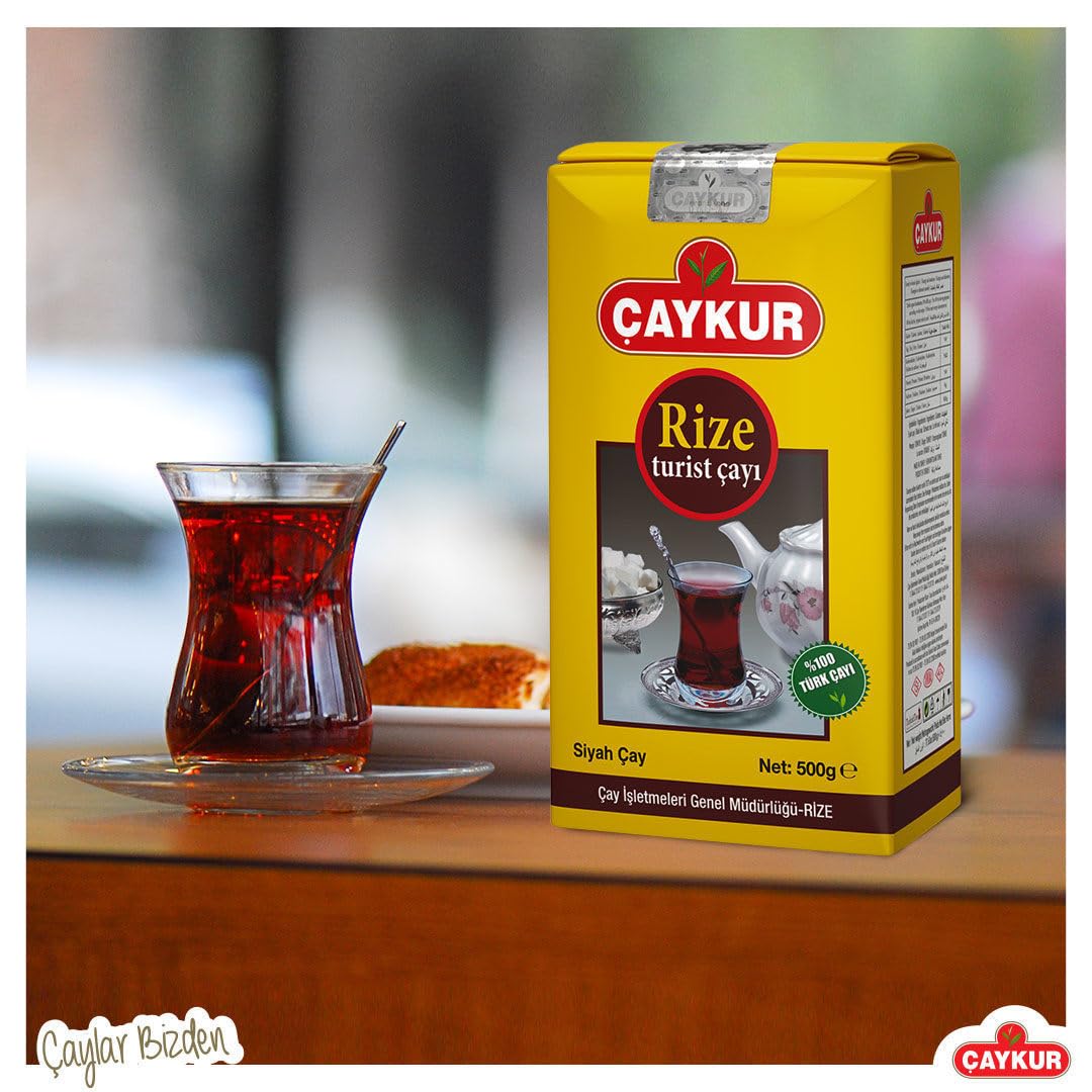 ÇAYKUR Rize Turist Black Tea, Authentic Turkish Loose Leaf Tea, Rich Aroma & Smooth Taste, Daily Rituals & Breakfast tea 500g / 17.6 Oz