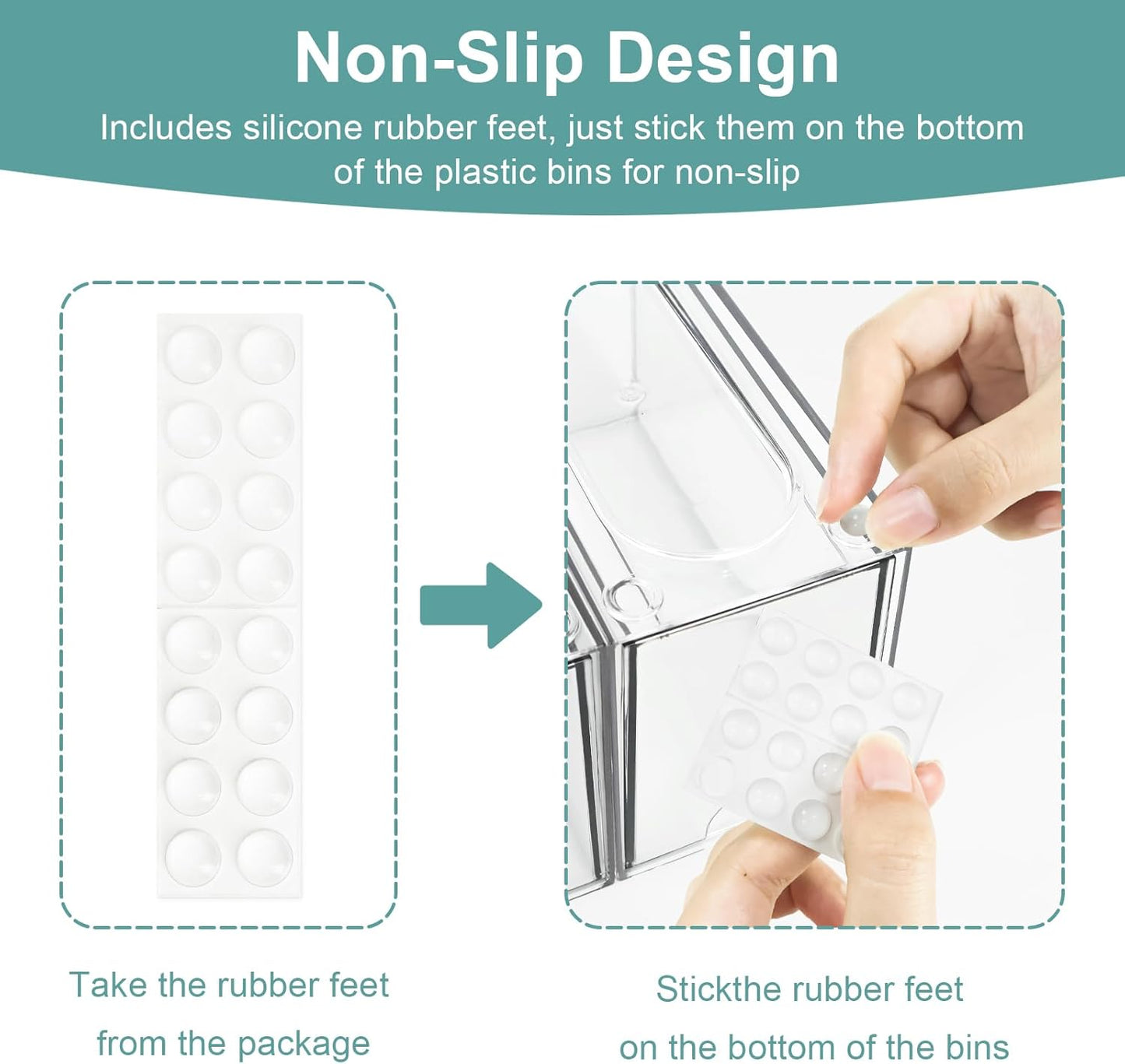 LANLISA Acrylic 6 Pack Tea Bag Organizer and Storage | Tea Bag Holder Organizer, Plastic Tea Drawer Container, For Cabinet