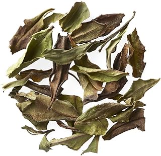 Golden Moon Tea Organic White Peony Tea - Chinese Bai Mudan Leaves - Loose Leaf, Non-GMO - 1 Ounce