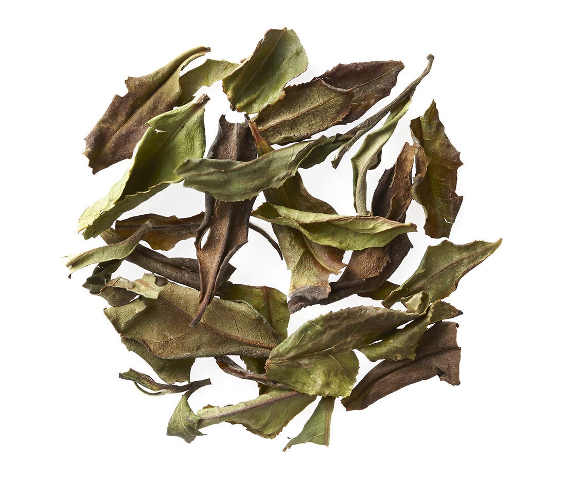 Golden Moon Tea Organic White Peony Tea - Chinese Bai Mudan Leaves - Loose Leaf, Non-GMO - 1 Ounce
