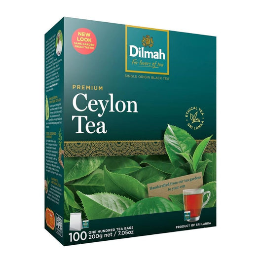 Dilmah Premium Ceylon Tea – 100 Tea Bags (200g), Pure Sri Lankan Black Tea (7.05 oz)