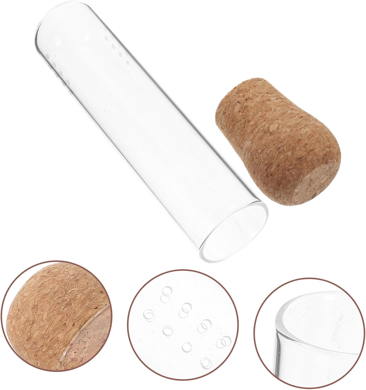 LIFKOME Loose Leaf Tea Infuser Tube Glass Tea Strainer High Borosilicate Filter Convenient Test Tube for Use