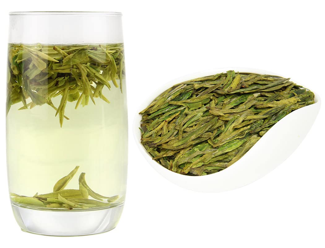 Dragonwell Longjing Tea(Ming Qian),Fresh West Lake Dragon Well Green Tea Leaf,Picked Before Qingming,1.8oz./50g of Top Class,明前龙井