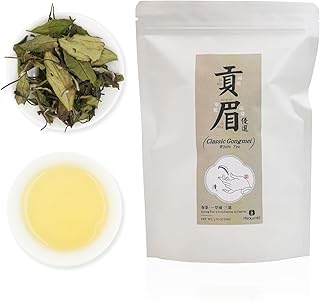 iTeaworld Gongmei White Tea Spring Harvest - Premium Chinese Tea from Fuding Fujian, Low Caffeine Multiple Steeping, Smooth Mellow Taste - Perfect for Daily Drinking & Relaxation - Ideal for Tea Enthusiasts 1 Pack(1.76oz)