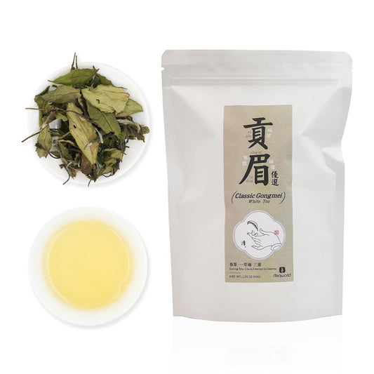 iTeaworld Gongmei Loose Leaf White Tea,Low Caffeine Multiple Steeping 1.7oz