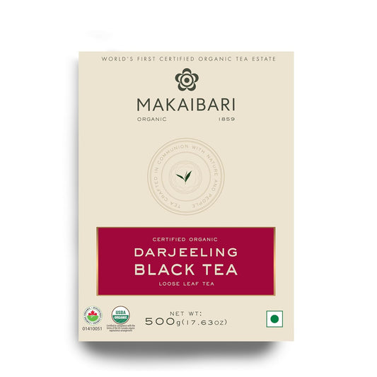 Makaibari Organic Darjeeling Black Loose Leaf Tea, 250 cups (500g/17.63oz), Direct from the World's First Certified Organic Tea Estate
