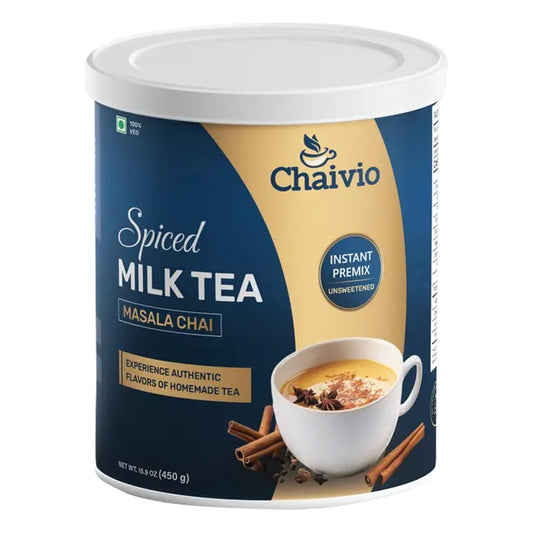 Chaivio Masala Chai Tea Latte, Unsweetened Instant Powder, Authentic Chai-with Natural Ingredients, No Preservatives, Tea Powder, Quick and Healthy Chai(1 lb)