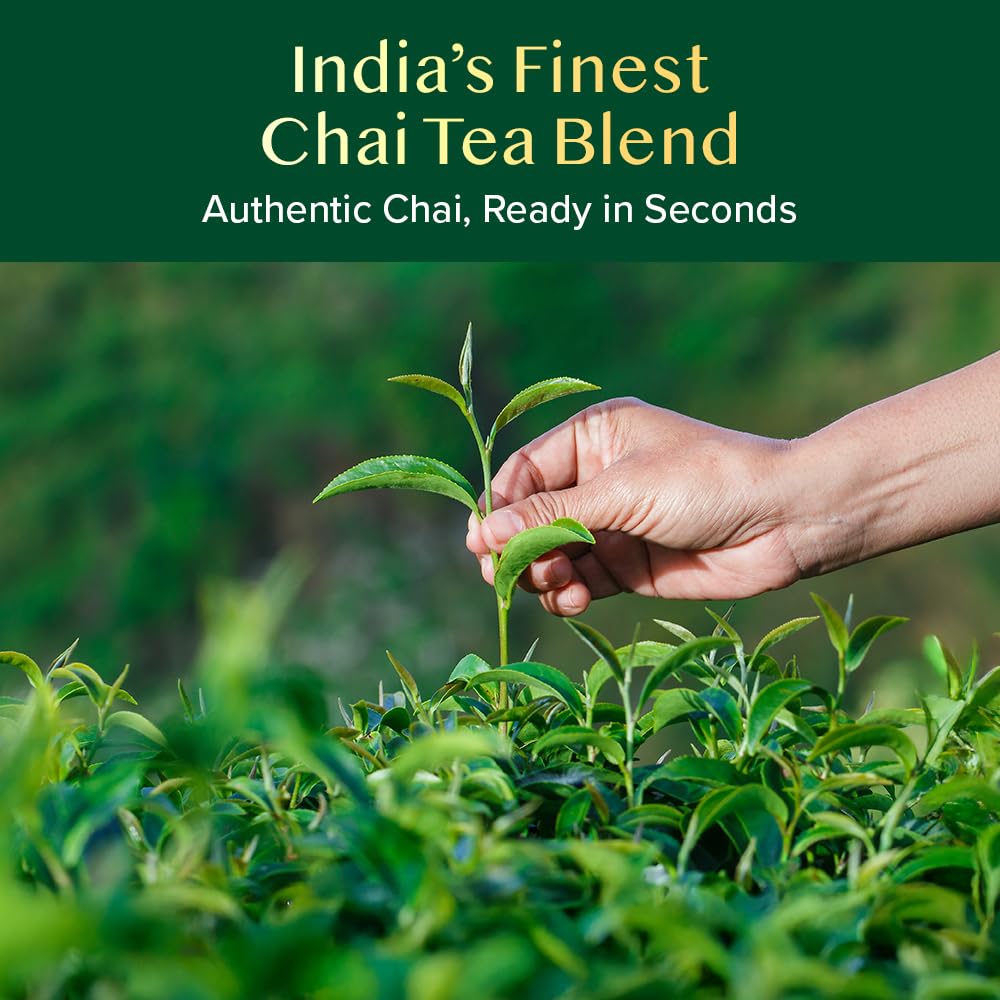 VAHDAM Instant Chai Latte(7.7oz|10 Sachets) Authentic Indian Chai Tea