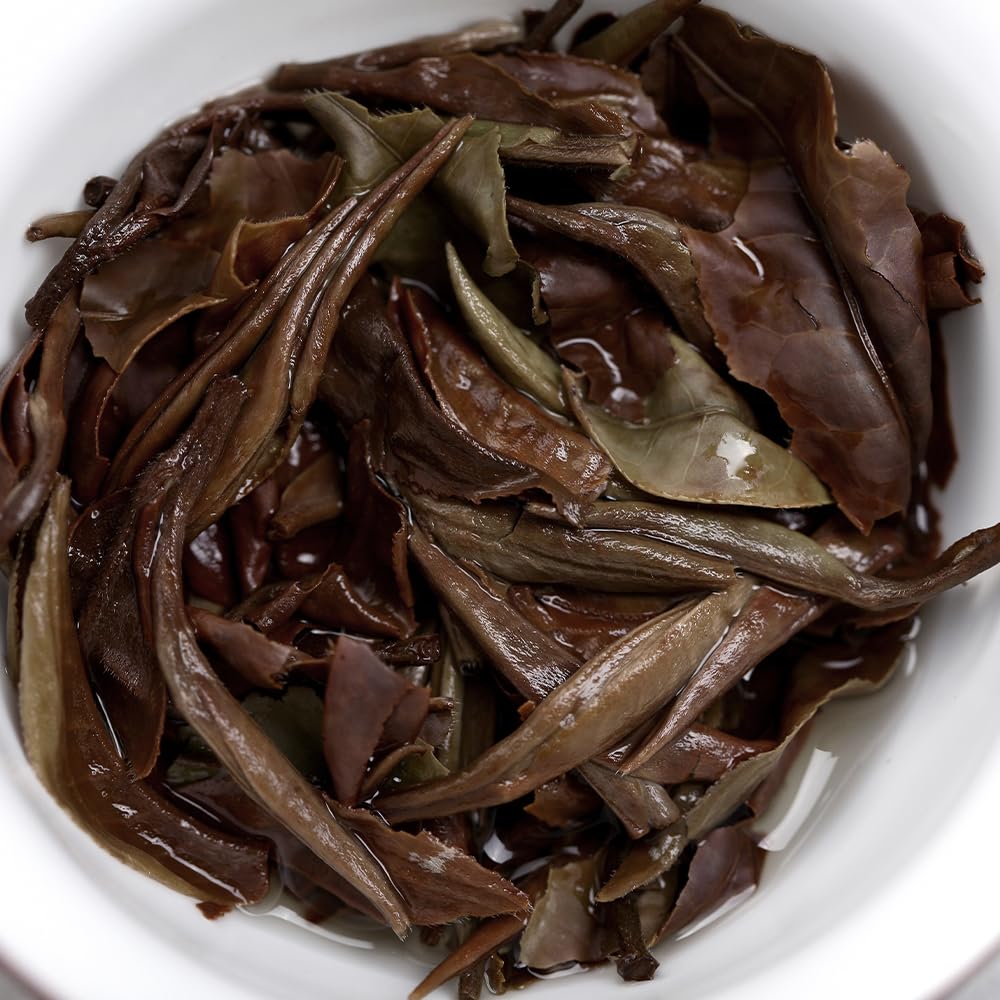 SANRAN White Tea Cake, Aged Shoumei White Tea, 2022yr, Yunnan Shou Mei Bai Cha, 7.05oz