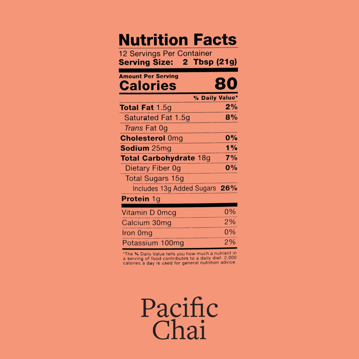 Pacific Chai Spiced Chai Latte Mix, Instant Chai Tea Latte Drink Mix, Gluten Free, Kosher Certified Powder Beverage, Café
