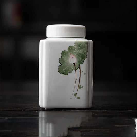 Large Capacity Ceramic Tea Canister Sealed, Anti-Moisture for Tea Leaves-style2
