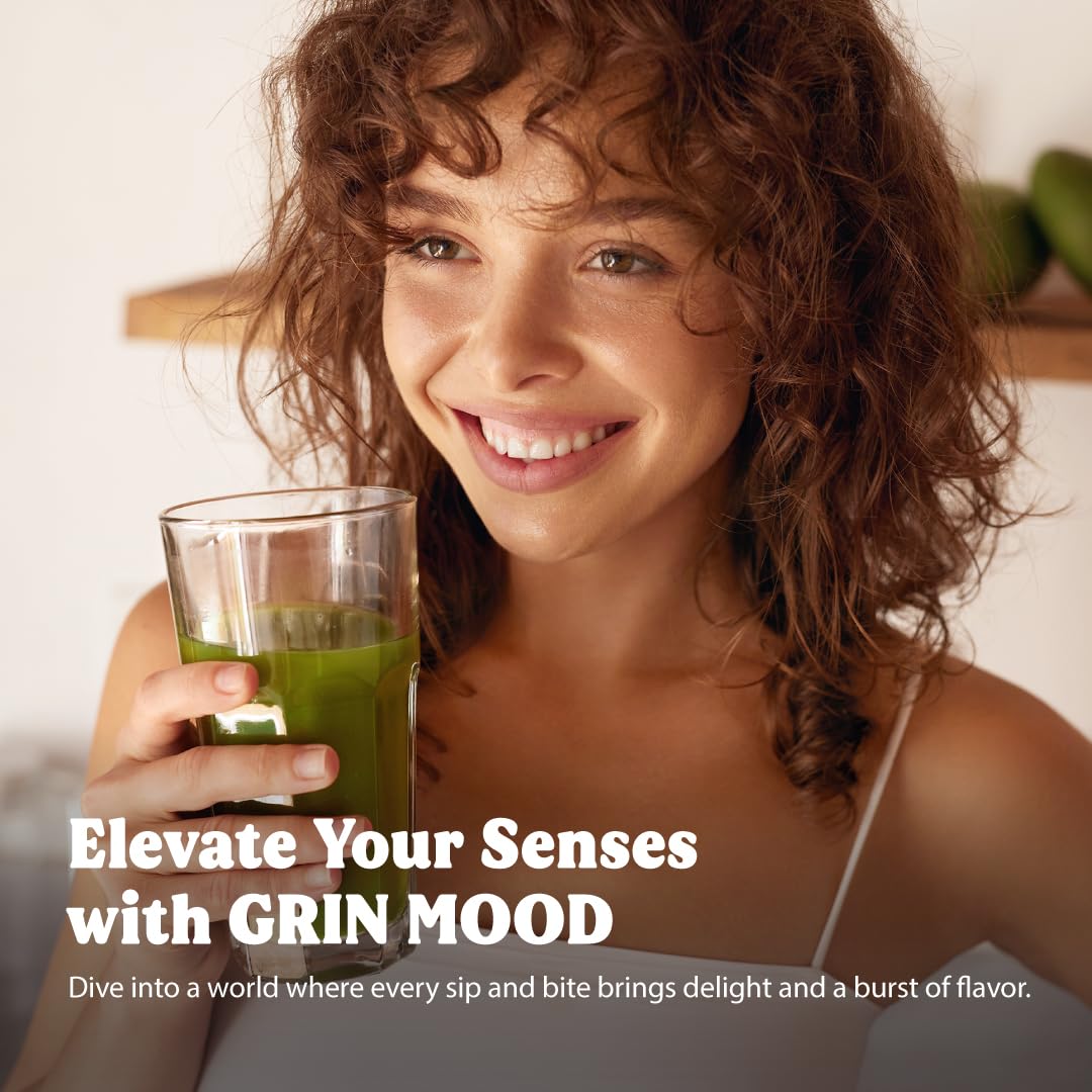 GRIN MOOD Matcha Powder - Organic Green Tea Powder - Decaffeinated Green Tea, Authentic Korean Matcha, Halal (3.53oz, Premium Grade)