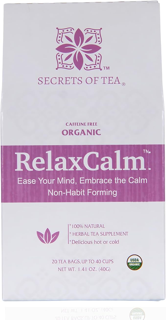 Secrets Of Tea Relaxing Mama Tea - Natural USDA Organic Caffeine Free - Safe for Pregnancy and Breastfeeding - Up to 40 Servings - 20 Count(1 Pack)