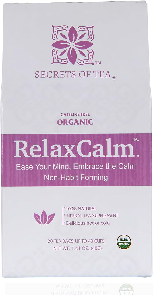 Secrets Of Tea Relaxing Mama Tea - Natural USDA Organic Caffeine Free - Safe for Pregnancy and Breastfeeding - Up to 40 Servings - 20 Count(1 Pack)