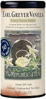 The Republic of Tea - Earl Greyer Vanilla Tea, 2.8 oz Tin, 50 Tea Bags | Gourmet Tea | Caffeinated