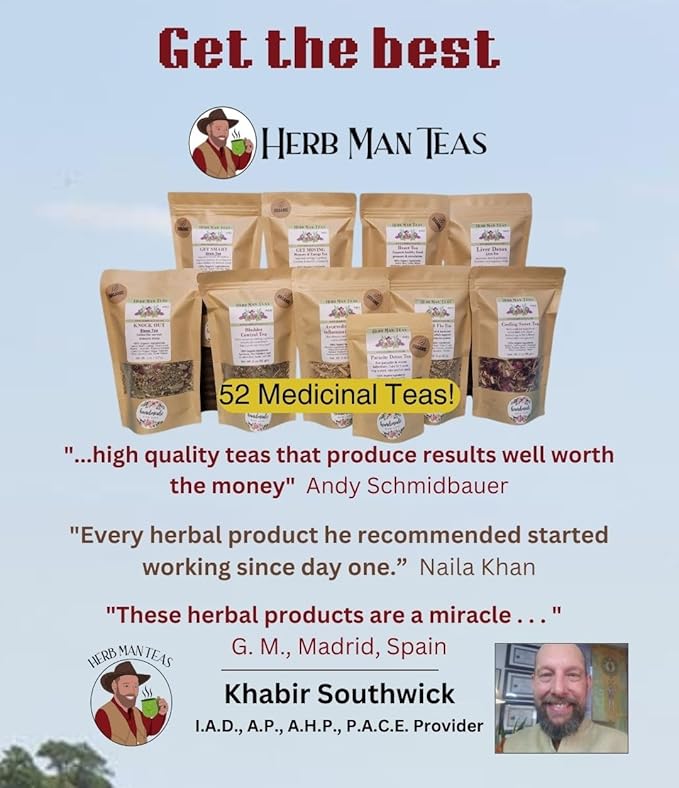 IMMUNE BOOSTING TEA wtih Chaga Mushrooms, Echinacea, Elderberries & Hibiscus - an Organic blend by Master herbalist Khabir - 100% organic, non-GMO, no addatives