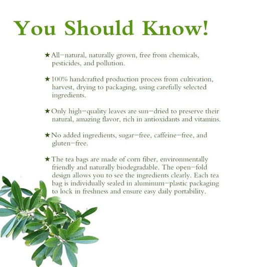 Soilmount Organic Yerba Mate Tea | Loose Leaf Green Tea | Caffeine-Free | 18 Bleach-Free Tea Bags