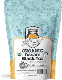 Fermentaholics Assam Black Tea – 4 oz – USDA Certified Organic Loose Leaf – OU Kosher – Ideal For Brewing Kombucha