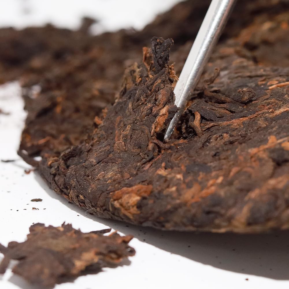 LWXLJMJZC 2013 Yi Wu Ripe Puerh Tea Cake 357g, Aged Yunnan Shu Pu-erh