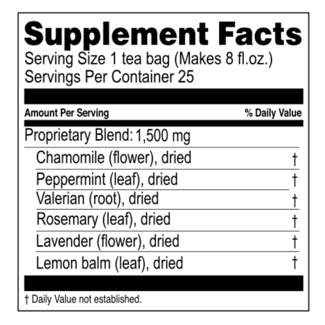 Hyleys Chamomile Tea - 25 Tea Bags (1 Pack) - Herbal, Caffeine-Free Sleepy Time Tea for Night and Bedtime Relaxation