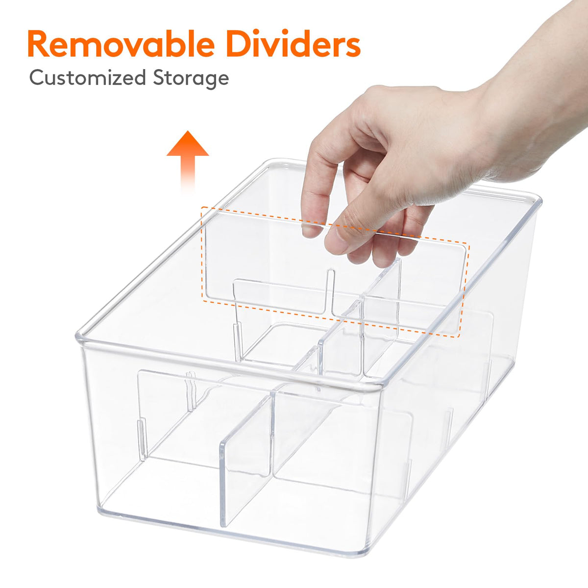 Lifewit 2 Pack 16 Compartment Tea Organizer, Stackable for Cabinet, Clear