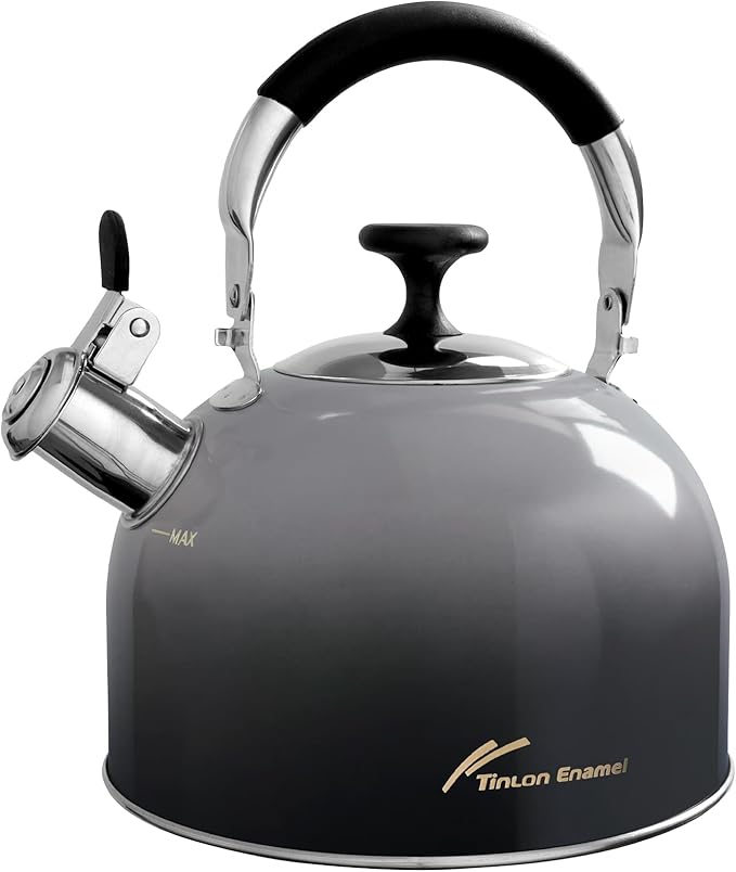 Tea Kettle Stovetop,Stainless Steel Whistling Tea Kettle For Stove Top, 2.5 Qt Tea Pot With Folding Handle