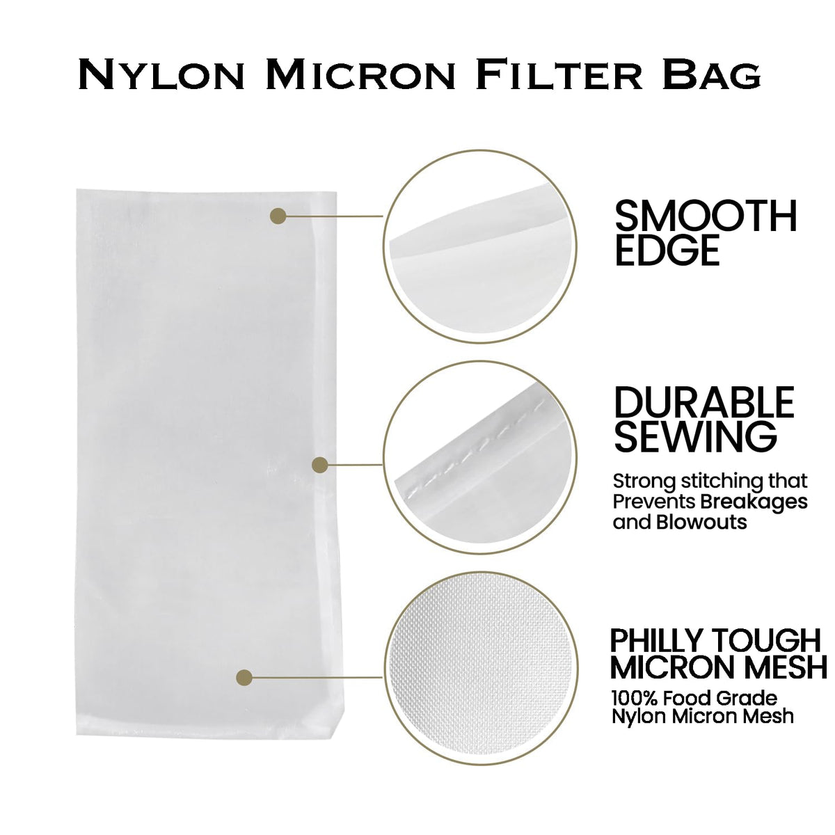 Gutenberg's Dank Pressing Co. tough 2x4 inch micron filter bags 10-100 Pack (10-Pack, 90)