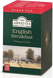 Ahmad Tea Black Tea, English Breakfast Teabags, 20 ct (Pack of 1) - Caffeinated & Sugar-Free