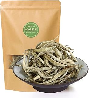 GOARTEA 2Pcs 250g / Total 17.6oz Supreme Silver Needle White Tea - Baihao Yinzhen Chinese Silver Tips Loose Leaf White Tea