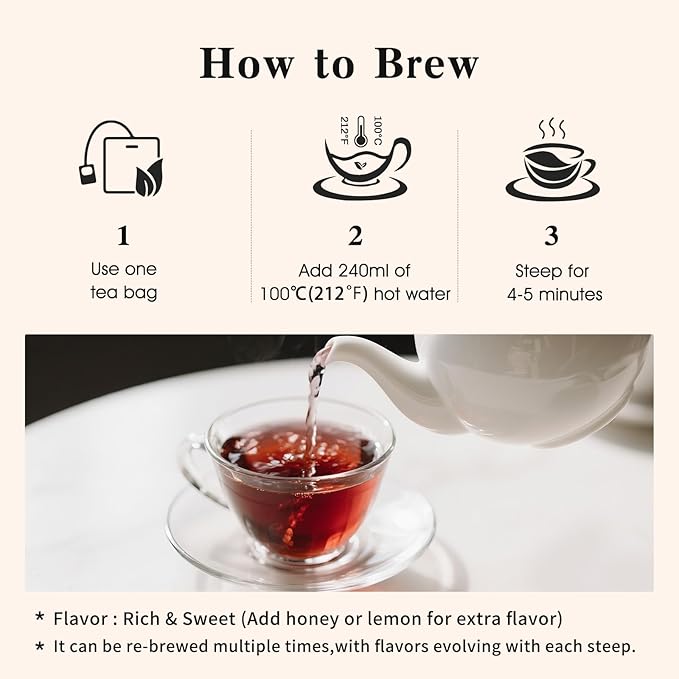 Five Reds Tea for Rejuvenates Energy, Leafberry Sampler Wellness Functional Herbal Tea Detox Boosts Immunity Awaken Rose Jasmine Red Dates Beans 10 Bags Box Teas Drinkers Gifts for Women