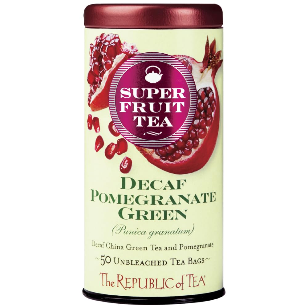 The Republic of Tea SuperFruit Decaf Pomegranate Green Tea, 50 Ct